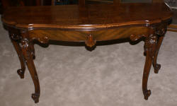 French carved antique library table