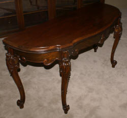 French carved antique library table