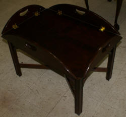 council craftsman solid mahogany butler coffee table