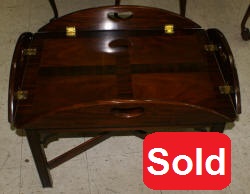 council craftsman solid mahogany butler coffee table