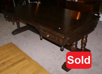 Jonathan Charles oak library table