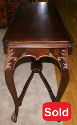 French carved library table