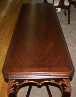 French carved library table