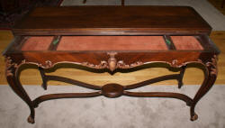 French carved library table