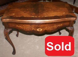 French carved library table