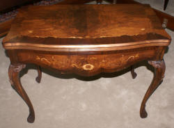 French carved library table