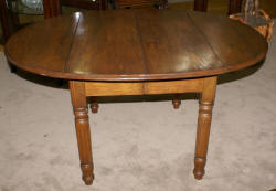 chestnut drop leaf kitchen table