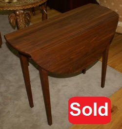 Solid walnut drop leaf table