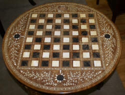 Bone inlaid teakwood Elephant table