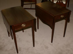 Matched pair of  mahogany Pembroke tables