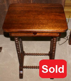Solid mahogany one drawer stand 