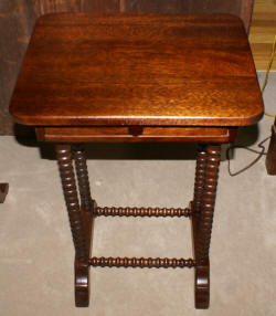 Solid mahogany one drawer stand