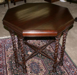 walnut barley twist center table