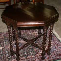 walnut barley twist center table