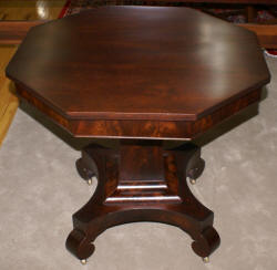 Empire revival mahogany center table