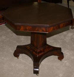 Empire revival mahogany center table