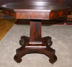 Empire revival mahogany center table