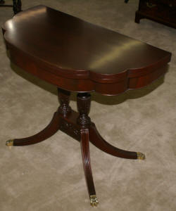 Antique mahogany flip top Duncan Phyfe game table