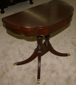 Antique mahogany flip top Duncan Phyfe game table