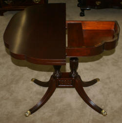 Antique mahogany flip top Duncan Phyfe game table