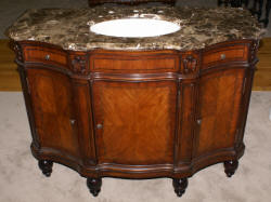 Marble top modern sink vanity