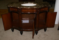 Marble top modern sink vanity