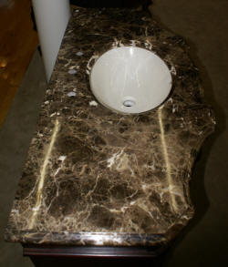 Marble top modern sink vanity