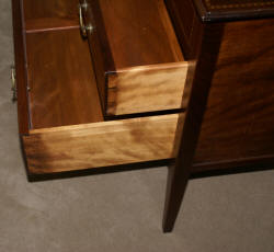 English mahogany inlaid vanity with mirror