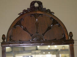  Rosewood and walnut inlaid vanity and mirror