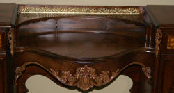  Rosewood and walnut inlaid vanity and mirror